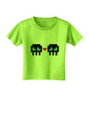 8-Bit Skull Love - Boy and Boy Toddler T-Shirt-Toddler T-Shirt-TooLoud-Lime-Green-2T-Davson Sales