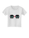 8-Bit Skull Love - Boy and Boy Toddler T-Shirt-Toddler T-Shirt-TooLoud-White-2T-Davson Sales