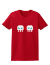 8-Bit Skull Love - Boy and Boy Womens Dark T-Shirt-TooLoud-Red-X-Small-Davson Sales