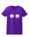 8-Bit Skull Love - Boy and Boy Womens Dark T-Shirt-TooLoud-Purple-X-Small-Davson Sales