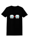 8-Bit Skull Love - Boy and Boy Womens Dark T-Shirt-TooLoud-Black-X-Small-Davson Sales