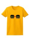 8-Bit Skull Love - Boy and Boy Womens T-Shirt-Womens T-Shirt-TooLoud-Gold-X-Small-Davson Sales