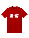 8-Bit Skull Love - Boy and Girl Adult Dark T-Shirt-Mens T-Shirt-TooLoud-Red-Small-Davson Sales