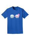 8-Bit Skull Love - Boy and Girl Adult Dark T-Shirt-Mens T-Shirt-TooLoud-Royal-Blue-Small-Davson Sales