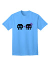 8-Bit Skull Love - Boy and Girl Adult T-Shirt-Mens T-Shirt-TooLoud-Aquatic-Blue-Small-Davson Sales