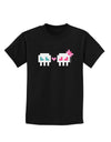 8-Bit Skull Love - Boy and Girl Childrens Dark T-Shirt-Childrens T-Shirt-TooLoud-Black-X-Small-Davson Sales