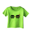 8-Bit Skull Love - Boy and Girl Infant T-Shirt-Infant T-Shirt-TooLoud-Lime-Green-06-Months-Davson Sales