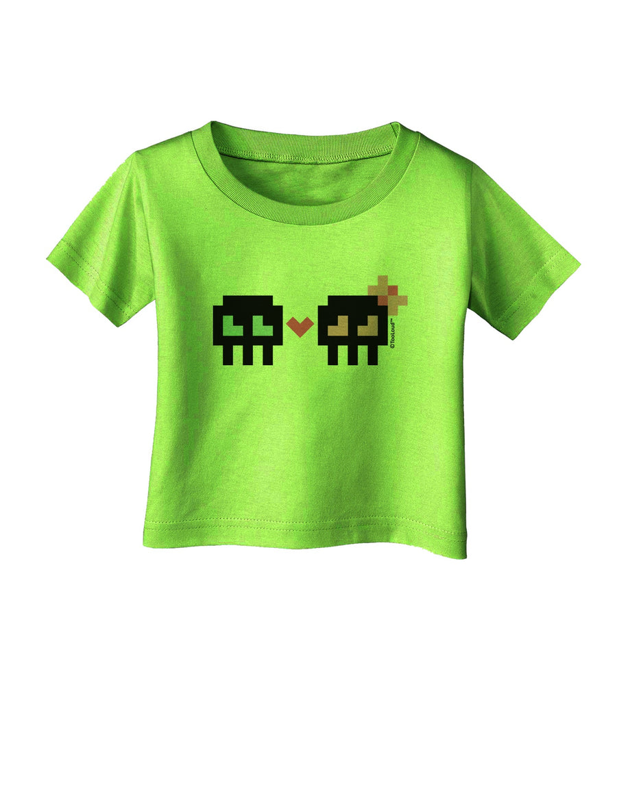 8-Bit Skull Love - Boy and Girl Infant T-Shirt-Infant T-Shirt-TooLoud-White-06-Months-Davson Sales