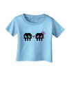 8-Bit Skull Love - Boy and Girl Infant T-Shirt-Infant T-Shirt-TooLoud-Aquatic-Blue-06-Months-Davson Sales