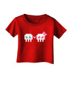 8-Bit Skull Love - Boy and Girl Infant T-Shirt Dark-Infant T-Shirt-TooLoud-Red-06-Months-Davson Sales