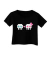8-Bit Skull Love - Boy and Girl Infant T-Shirt Dark-Infant T-Shirt-TooLoud-Black-06-Months-Davson Sales
