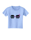 8-Bit Skull Love - Boy and Girl Toddler T-Shirt-Toddler T-Shirt-TooLoud-Aquatic-Blue-2T-Davson Sales