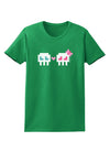 8-Bit Skull Love - Boy and Girl Womens Dark T-Shirt-TooLoud-Kelly-Green-X-Small-Davson Sales