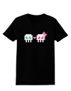 8-Bit Skull Love - Boy and Girl Womens Dark T-Shirt-TooLoud-Black-X-Small-Davson Sales