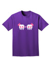 8-Bit Skull Love - Girl and Girl Adult Dark T-Shirt-Mens T-Shirt-TooLoud-Purple-Small-Davson Sales