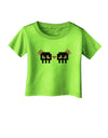 8-Bit Skull Love - Girl and Girl Infant T-Shirt-Infant T-Shirt-TooLoud-Lime-Green-06-Months-Davson Sales
