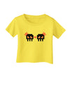 8-Bit Skull Love - Girl and Girl Infant T-Shirt-Infant T-Shirt-TooLoud-Yellow-06-Months-Davson Sales