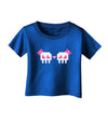 8-Bit Skull Love - Girl and Girl Infant T-Shirt Dark-Infant T-Shirt-TooLoud-Royal-Blue-06-Months-Davson Sales