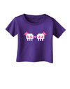 8-Bit Skull Love - Girl and Girl Infant T-Shirt Dark-Infant T-Shirt-TooLoud-Purple-06-Months-Davson Sales