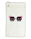 8-Bit Skull Love - Girl and Girl Micro Terry Gromet Golf Towel 16 x 25 inch-Golf Towel-TooLoud-White-Davson Sales