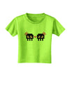 8-Bit Skull Love - Girl and Girl Toddler T-Shirt-Toddler T-Shirt-TooLoud-Lime-Green-2T-Davson Sales
