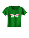 8-Bit Skull Love - Girl and Girl Toddler T-Shirt Dark-Toddler T-Shirt-TooLoud-Clover-Green-2T-Davson Sales