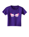 8-Bit Skull Love - Girl and Girl Toddler T-Shirt Dark-Toddler T-Shirt-TooLoud-Purple-2T-Davson Sales