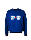 8-Bit Skull Love - Boy and Boy Adult Dark Sweatshirt-Sweatshirts-TooLoud-Deep-Royal-Blue-Small-Davson Sales