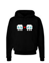 8-Bit Skull Love - Boy and Boy Dark Hoodie Sweatshirt-Hoodie-TooLoud-Black-Small-Davson Sales