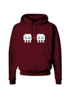 8-Bit Skull Love - Boy and Boy Dark Hoodie Sweatshirt-Hoodie-TooLoud-Maroon-Small-Davson Sales