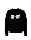 8-Bit Skull Love - Boy and Girl Adult Dark Sweatshirt-Sweatshirts-TooLoud-Black-Small-Davson Sales