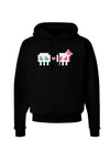 8-Bit Skull Love - Boy and Girl Dark Hoodie Sweatshirt-Hoodie-TooLoud-Black-Small-Davson Sales