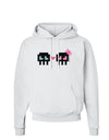 8-Bit Skull Love - Boy and Girl Hoodie Sweatshirt-Hoodie-TooLoud-White-Small-Davson Sales