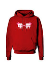 8-Bit Skull Love - Girl and Girl Dark Hoodie Sweatshirt-Hoodie-TooLoud-Red-Small-Davson Sales