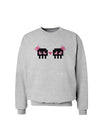 8-Bit Skull Love - Girl and Girl Sweatshirt-Sweatshirts-TooLoud-AshGray-Small-Davson Sales