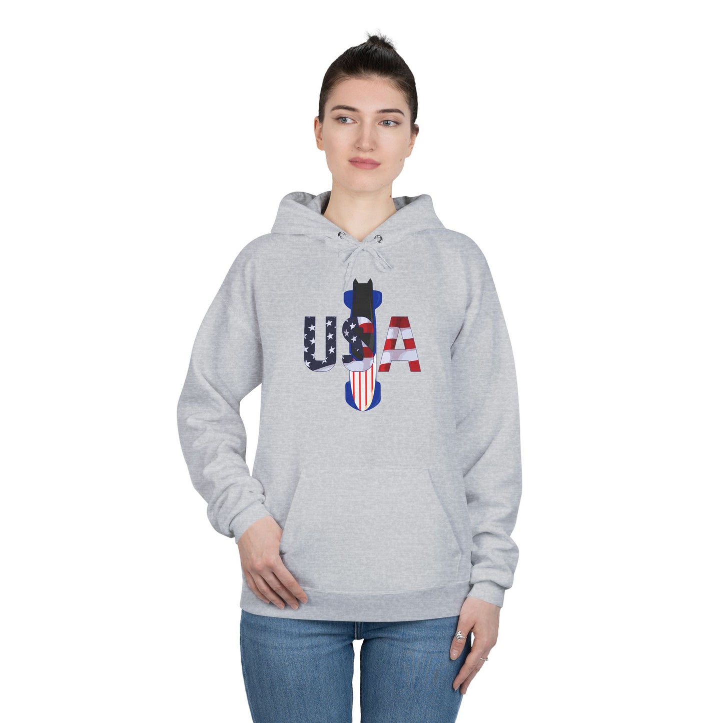 USA Bobsled Adult Hooded Sweatshirt by TOOLOUD