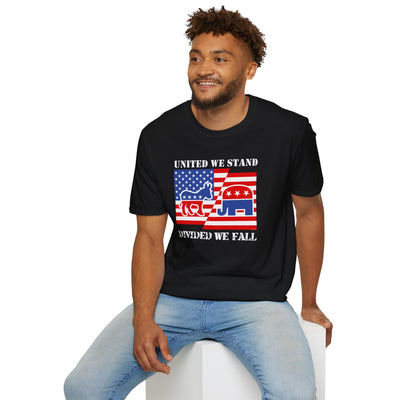 United We Stand Divided We Fall Adult T-Shirt by TOOLOUD