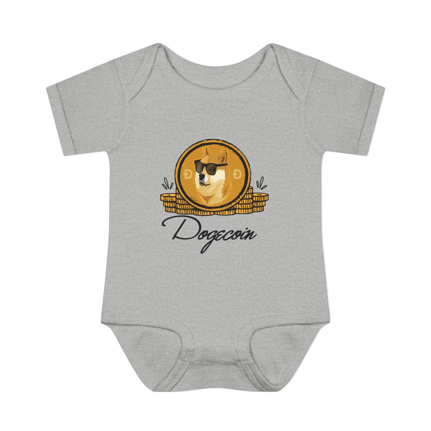 Doge Coins Baby Romper Bodysuit by TOOLOUD