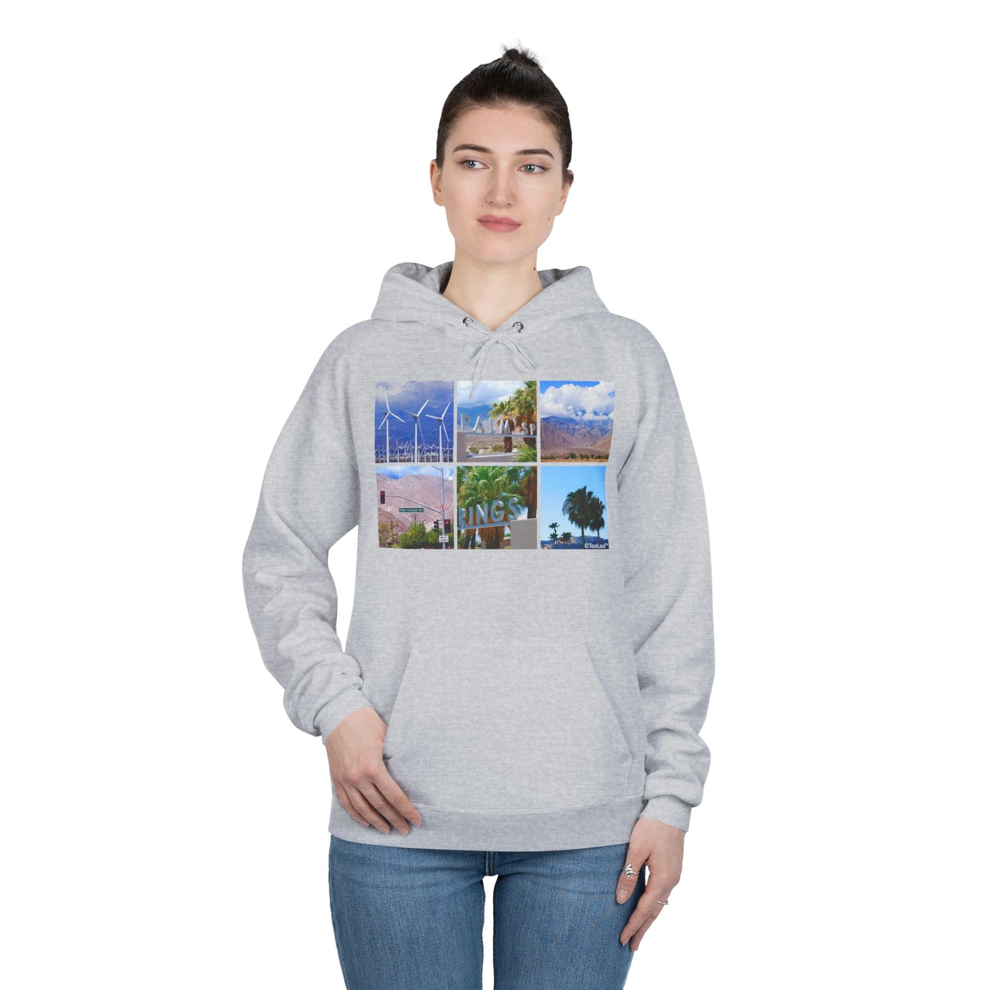 Palm Springs Square Collage Adult Hoodie Sweatshirt by TOOLOUD