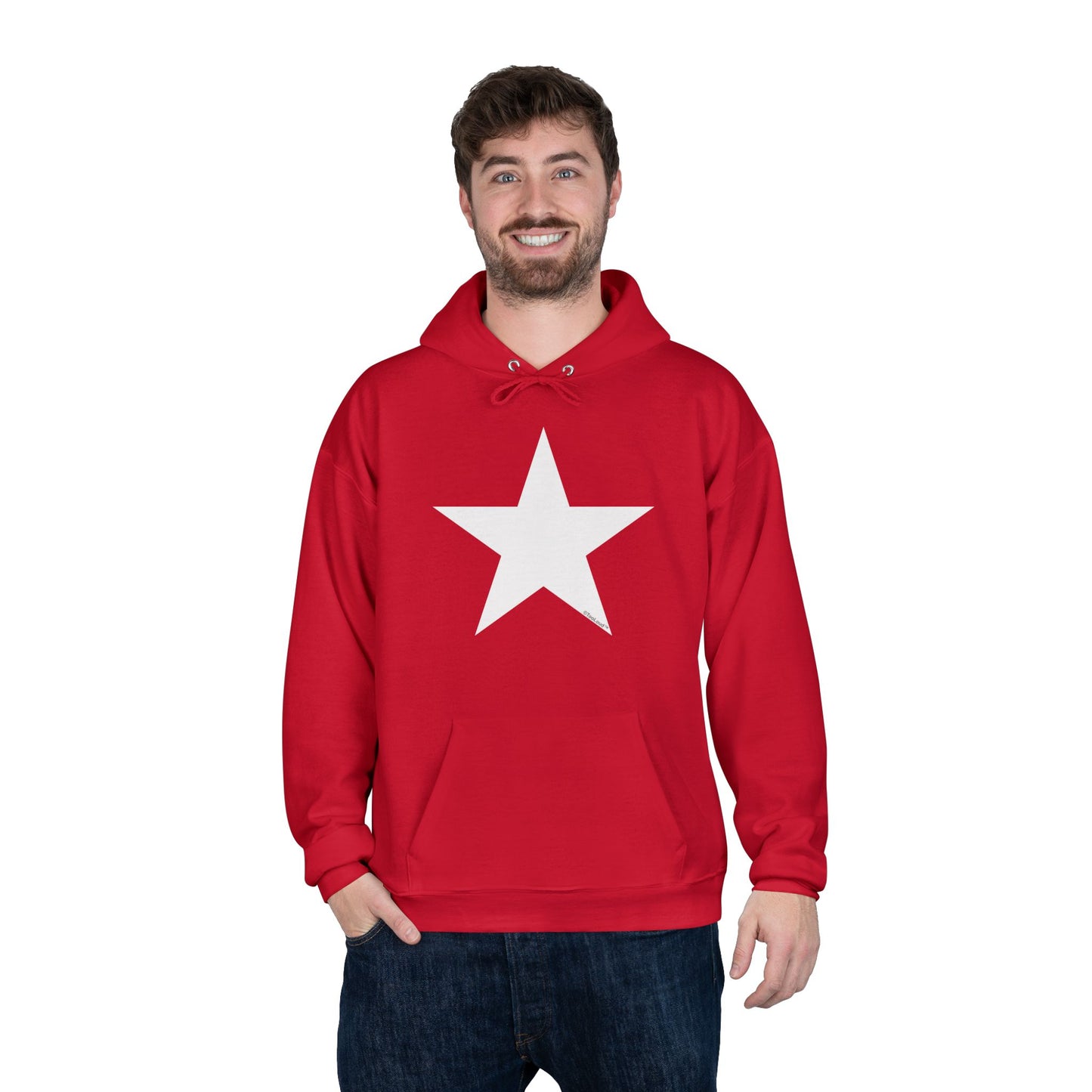White Star Dark Adult Hoodie Sweatshirt by TOOLOUD
