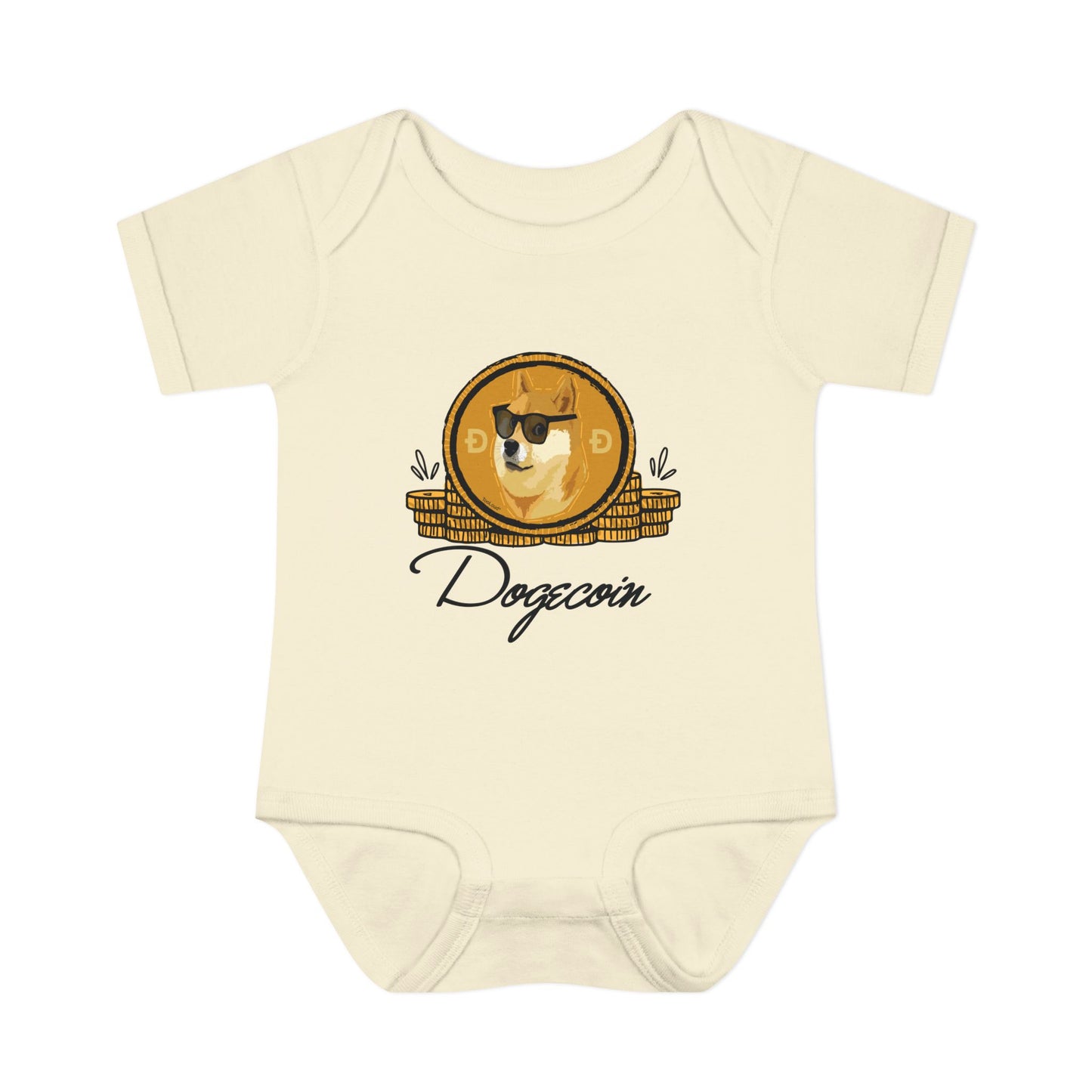 Doge Coins Baby Romper Bodysuit by TOOLOUD