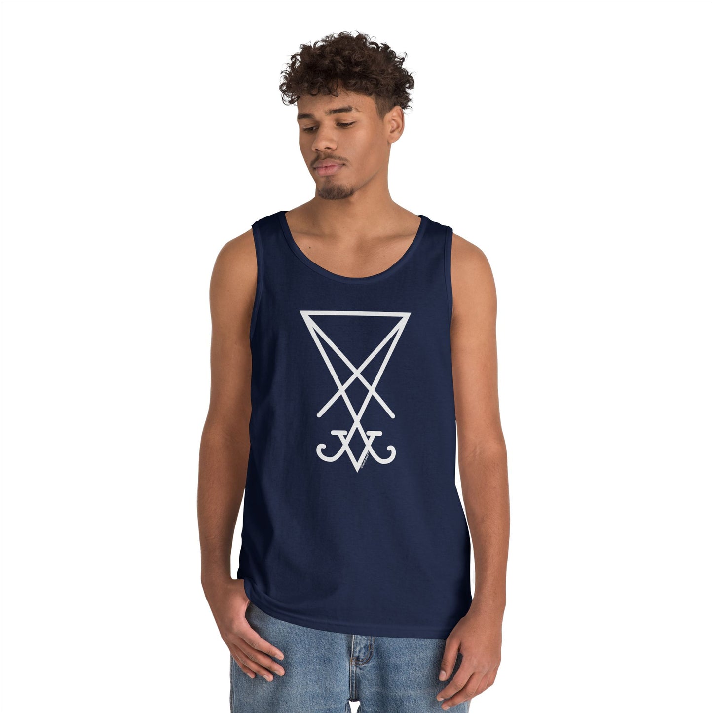 Sigil of Lucifer – Seal of Satan Dark Adult Loose Tank Top by TOOLOUD
