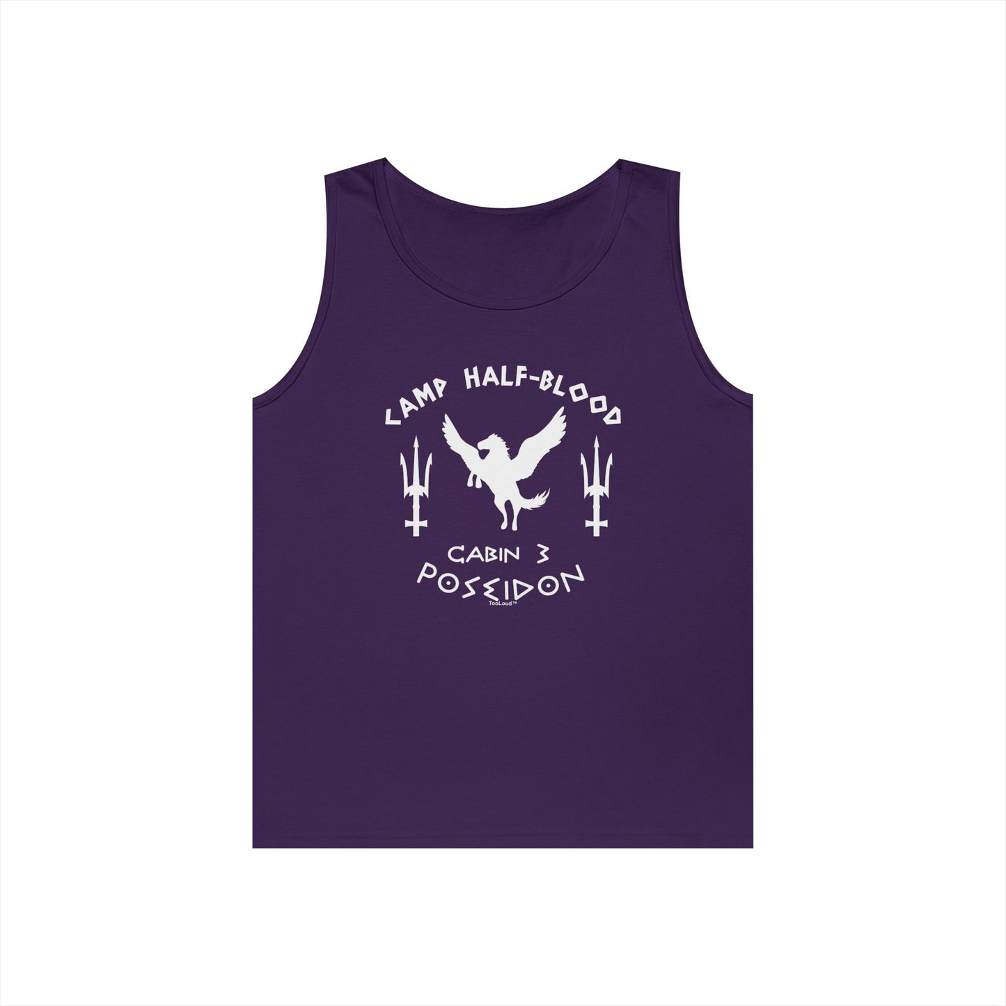 Cabin 3 Poseidon Camp Half-Blood Adult Loose Dark Tank Top by TOOLOUD – Greek Demigod Inspired Design