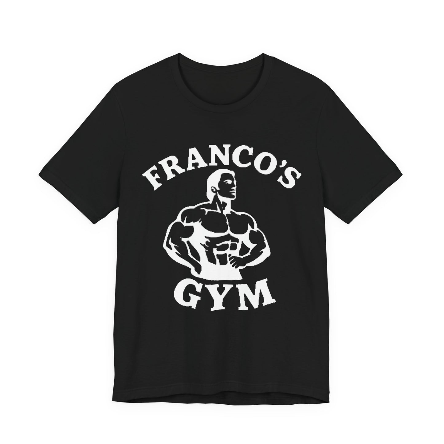Franco’s Gym Retro Bodybuilder T-Shirt – Vintage 80s Fitness Style