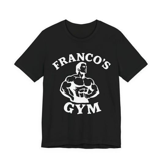 Franco’s Gym Retro Bodybuilder T-Shirt – Vintage 80s Fitness Style