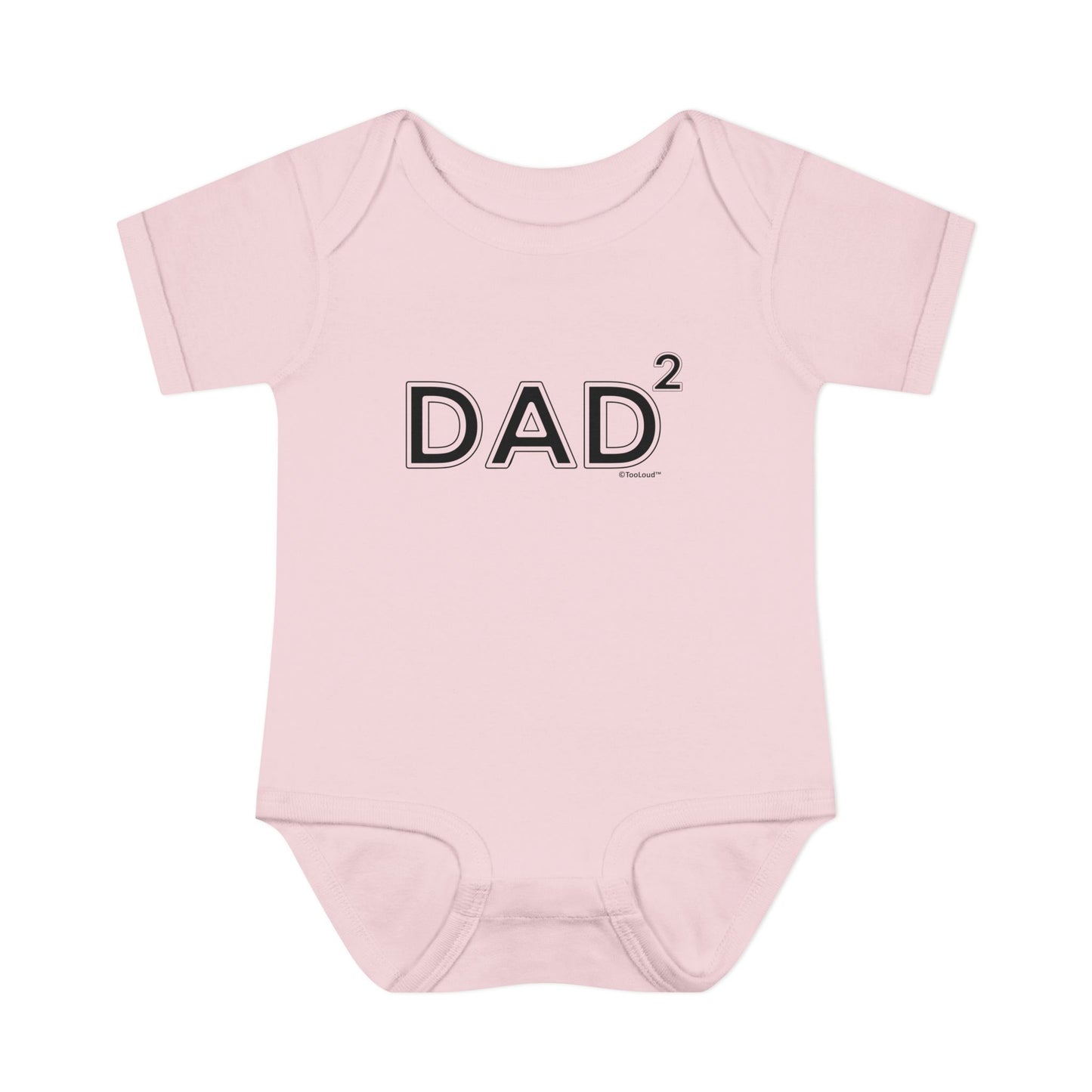 Dad Squared – Dad of Two Baby Romper Bodysuit by TOOLOUD