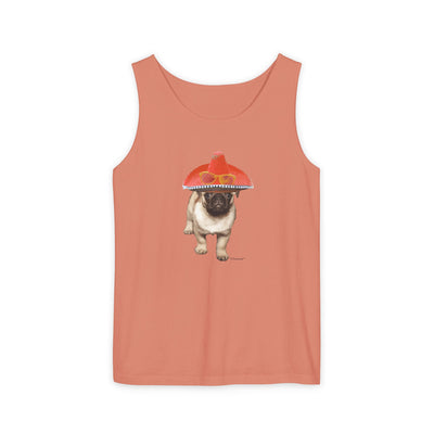 TOOLOUD Pug Dog with Sombrero Loose Adult Tank Top