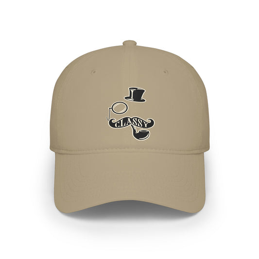 Classy Tophat Mustache Pipe and Monocle Adult Dark Baseball Cap Hat by TOOLOUD