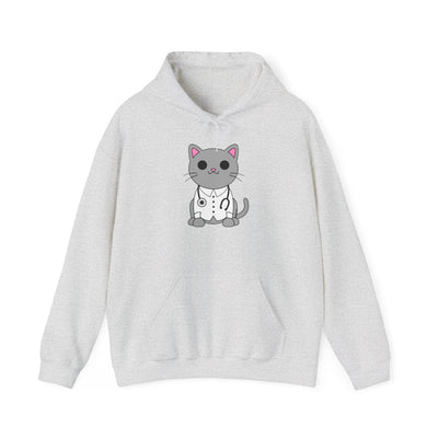 Dr. Cat MD - Cute Cat Design Unisex Hoodie Sweatshirt By TOOLOUD