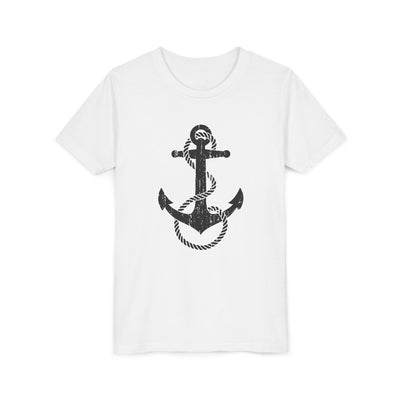 Distressed Nautical Sailor Rope Anchor Children's Youth T-Shirt by TOOLOUD